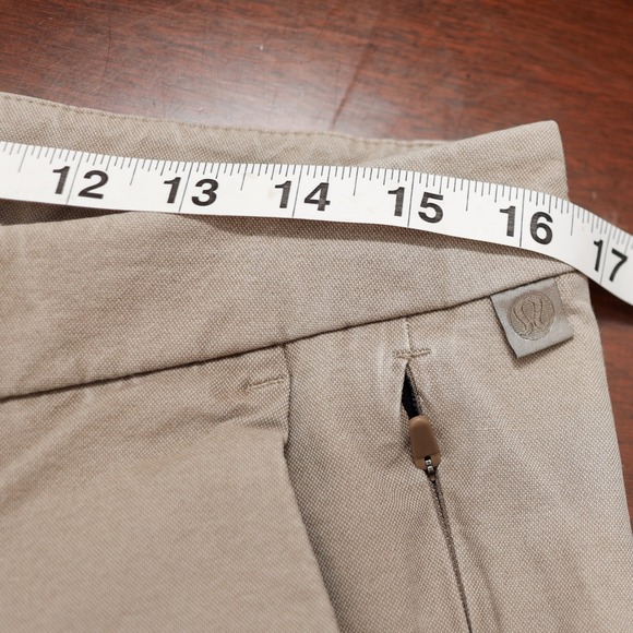 Lululemon‎ Commission Pants Slim Fit 32 Earth Dye Oak Stretch Khaki Chino - Picture 9 of 11